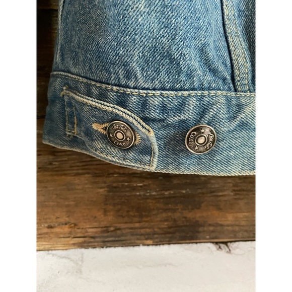 COCA COLA VINTAGE jean jacket size small 80s/90s lightwash denim - Picture 14 of 14